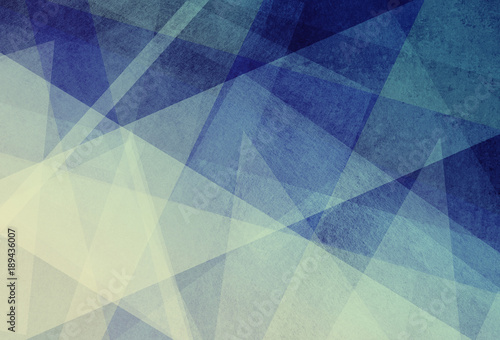 abstract blue background with white angles diagonal striped lines and triangle shapes in modern geometric pattern 