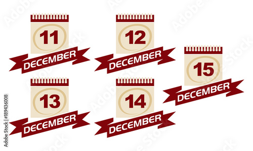 Calendar with Ribbon Set