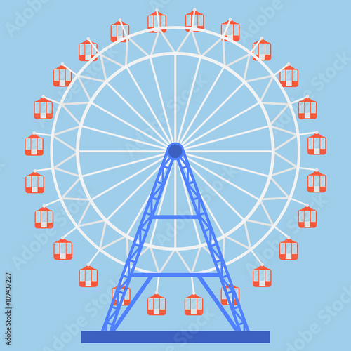 Ferris wheel icon. Attraction.