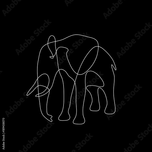 Abstract elephant. Isolated...