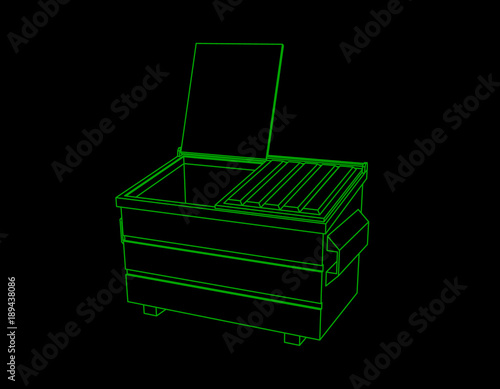 Recycling dumpster. Isolate...