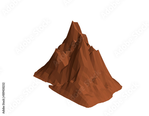Mountain rock. Isolated on ...
