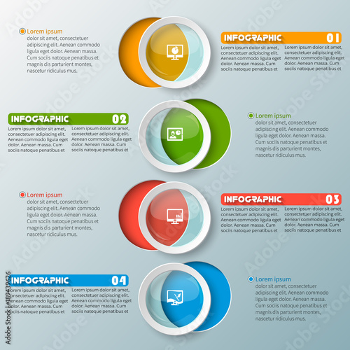 Abstract 3D Paper Infographics