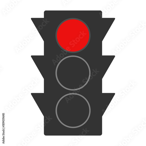 Red traffic light (signal) icon. Vector.