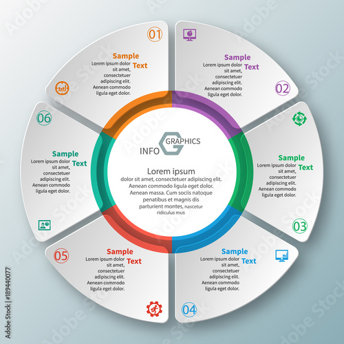 Abstract 3D Paper Infographics