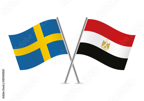 Free Download Sweden and Egypt flags. Vector illustration. - GFXLoad