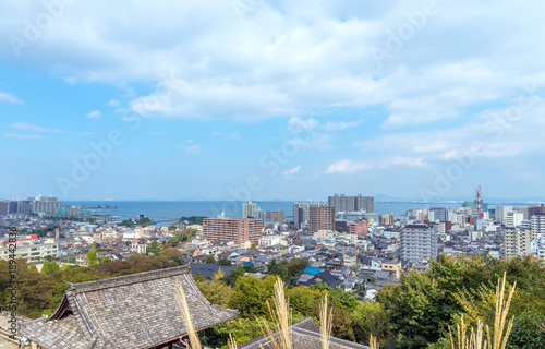 三井寺観音堂からの大津市街地の眺望