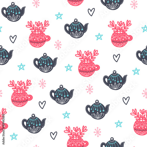 Seamless hygge scandinavian pattern