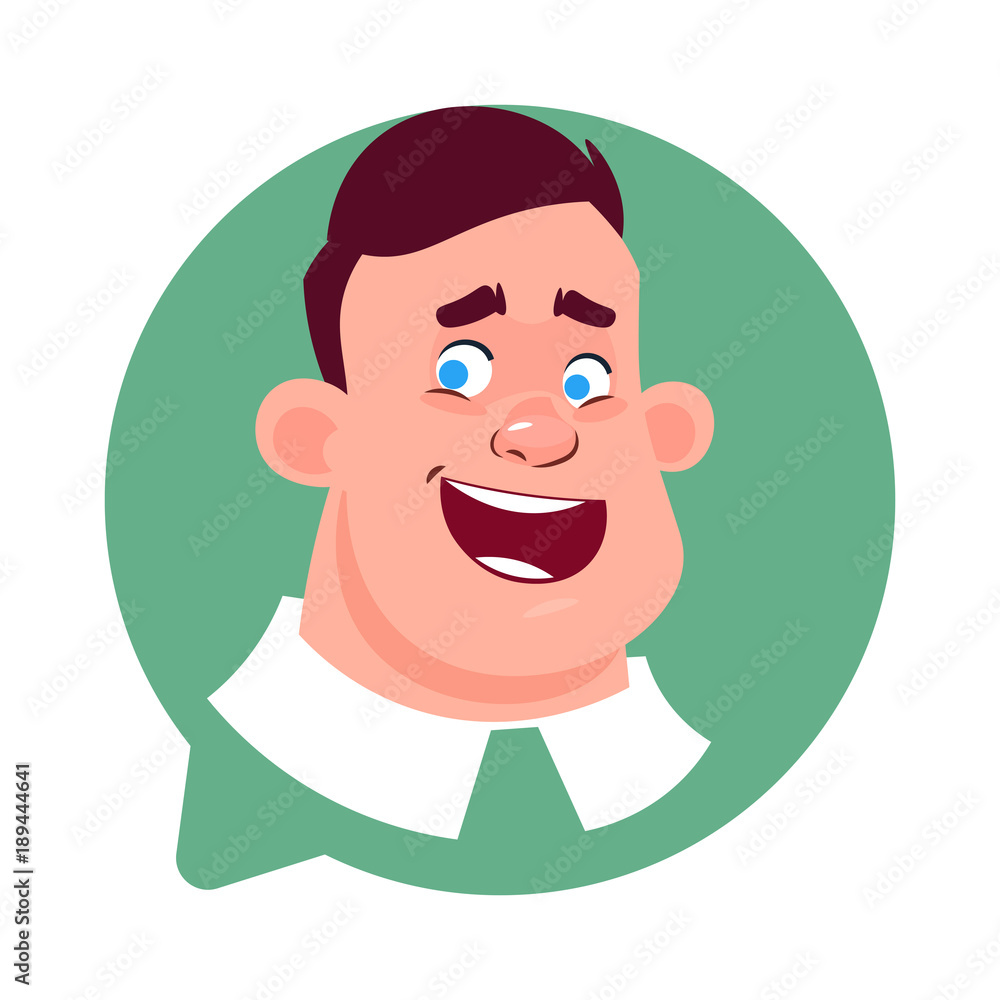 Profile Icon Senior Male Head In Chat Bubble Isolated, Man Avatar Cartoon Character Portrait Flat Vector Illustration Profile Icon Senior Male Head In Chat Bubble Isolated, Man Avatar Cartoon Character Portrait Flat Vector Illustration