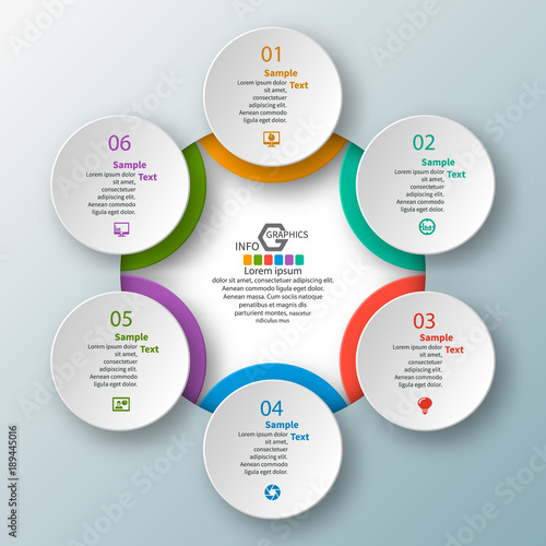 Abstract 3D Paper Infographics