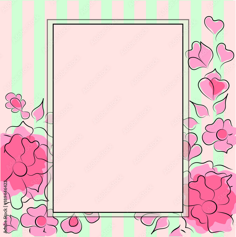 Multicolored floral background, vector