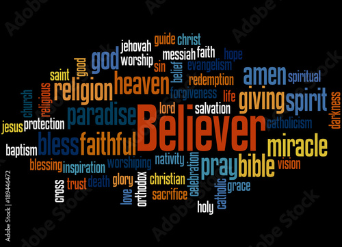 Believer word cloud concept 3