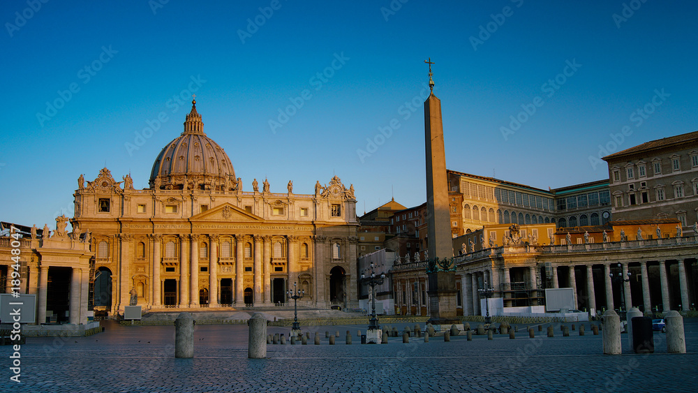 The view of St Peter Basilica , Rome, Vatican, Italy.