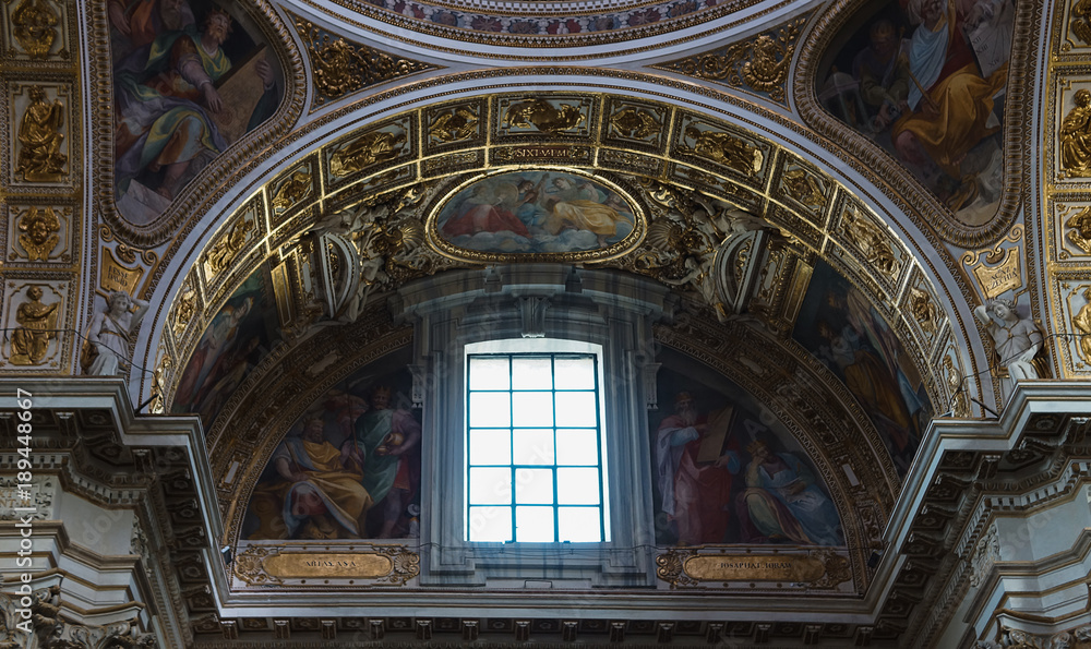 Inside the Basilica of Santa Maria Maggiore in Rome.Italy.