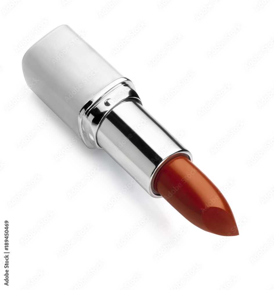 Red color lipstick isolated white background Red color lipstick isolated white background