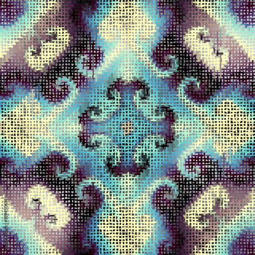 Seamless background pattern. Imitation of a texture of rough canvas painted with paint.