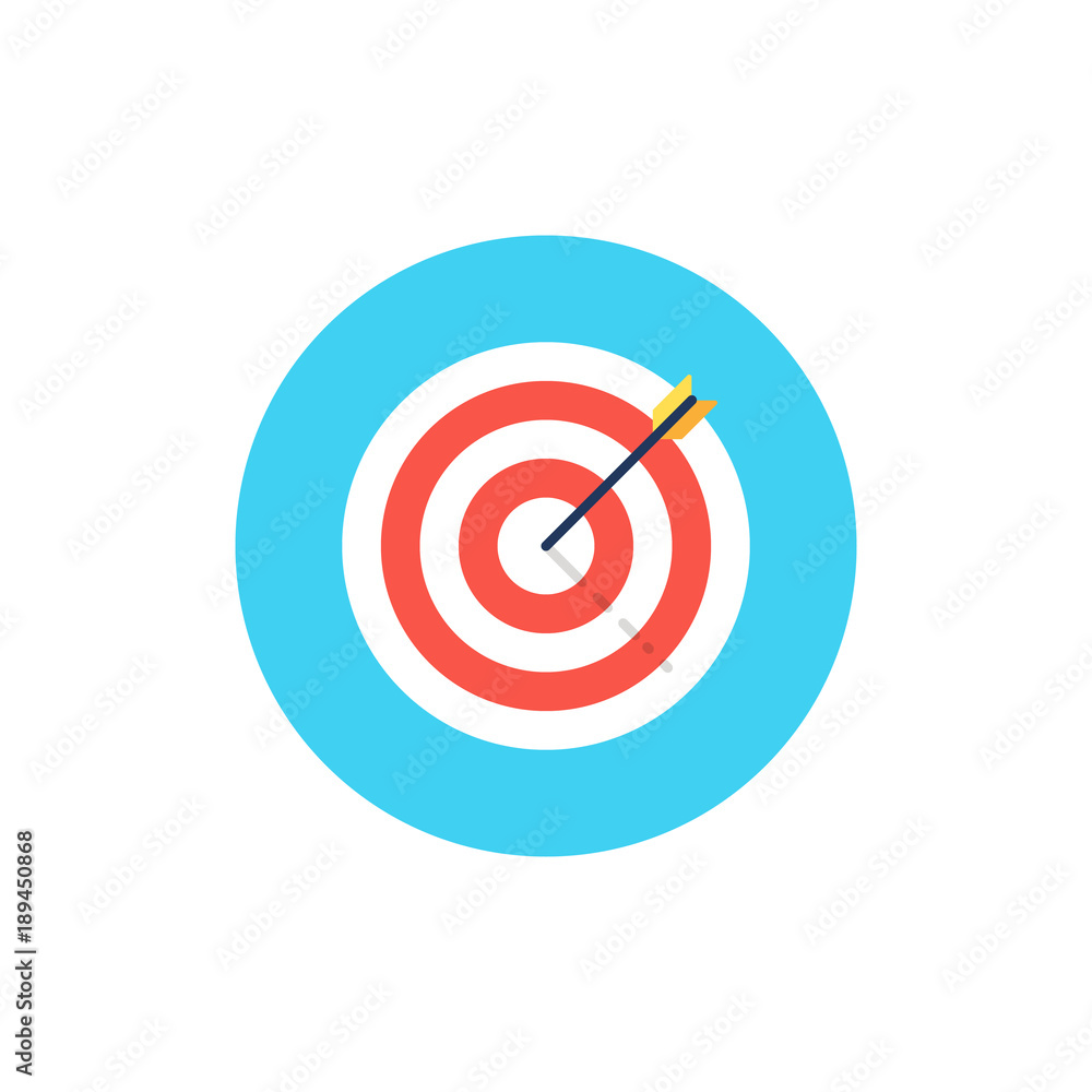 Target icon. Modern flat style vector illustration. Target icon. Modern flat style vector illustration.