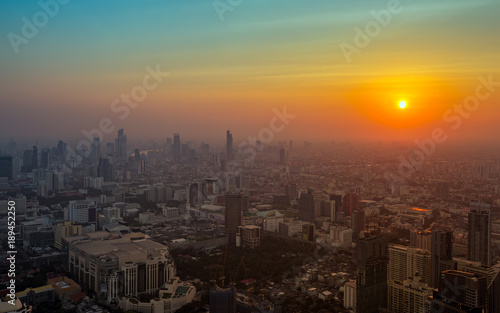 beautiful sunset in Bangkok Thailand