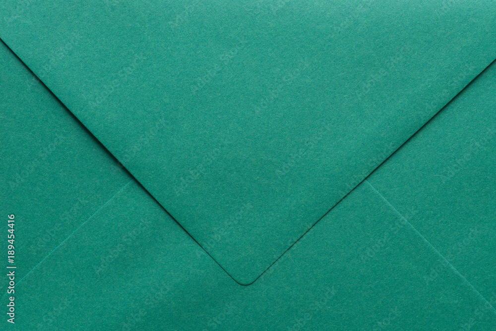 Fototapeta premium green empty envelope macro background
