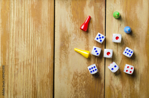 Board game with dice