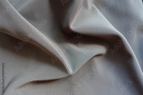 Rippled dark grey viscose, cotton and polyester fabric
