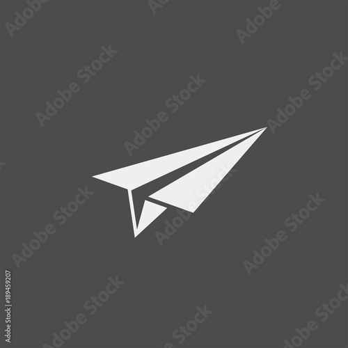 Paper plane flat vector icon