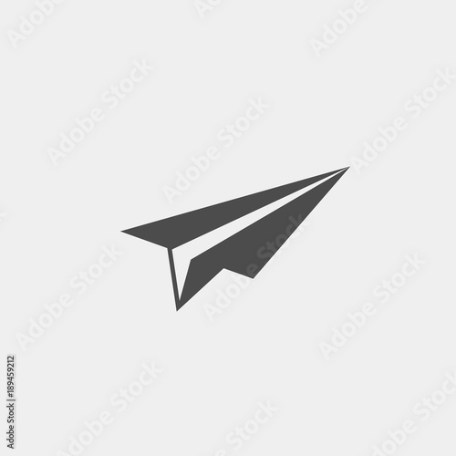 Paper plane flat vector icon