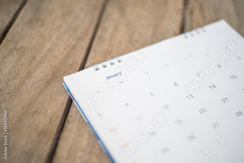 White calendar in planning concept.