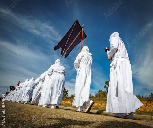 Фотография Easter traditional procession in a row