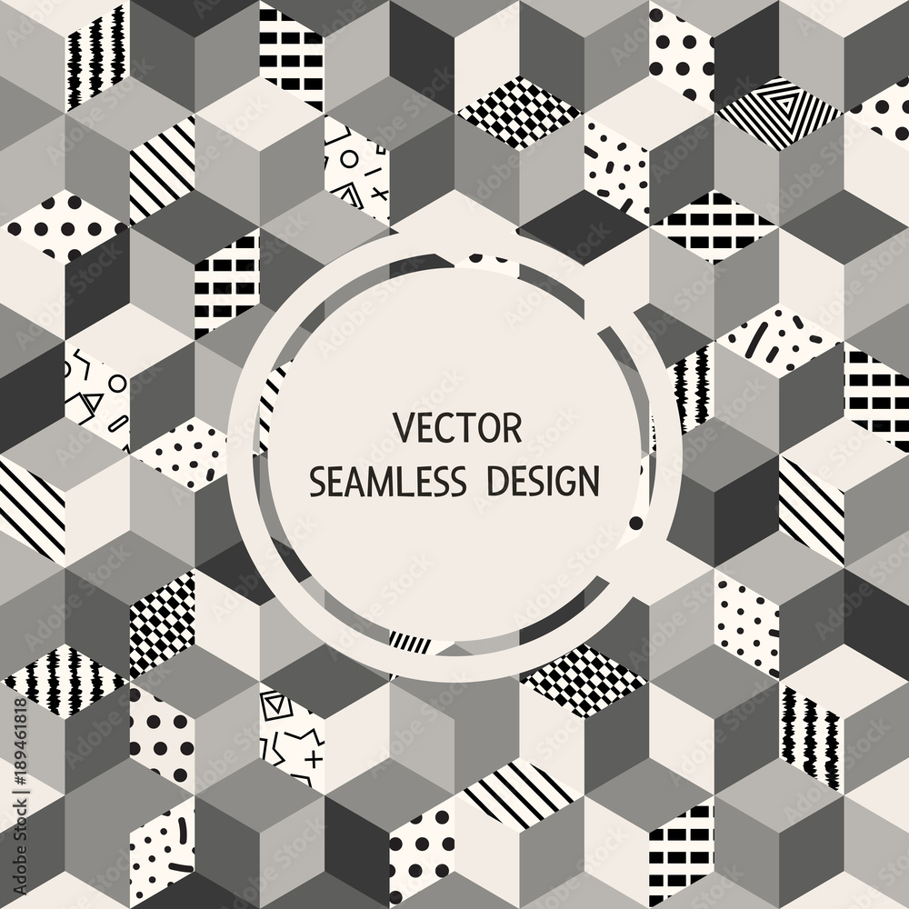 Seamless pattern cubes Seamless pattern cubes
