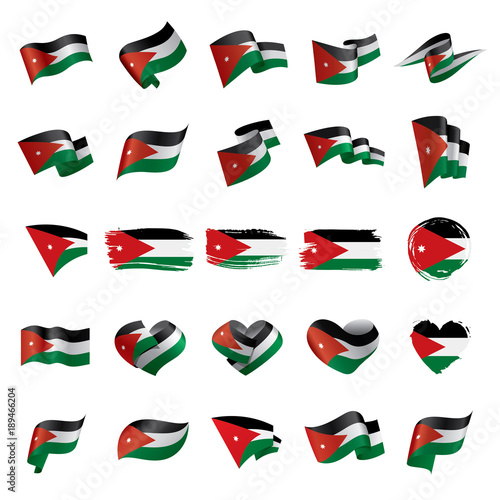 Jordan flag  vector illustration