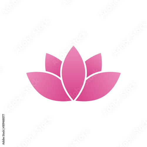 Fototapeta Naklejka Na Ścianę i Meble -  Lotus flower abstract logo, water lily silhouette 
