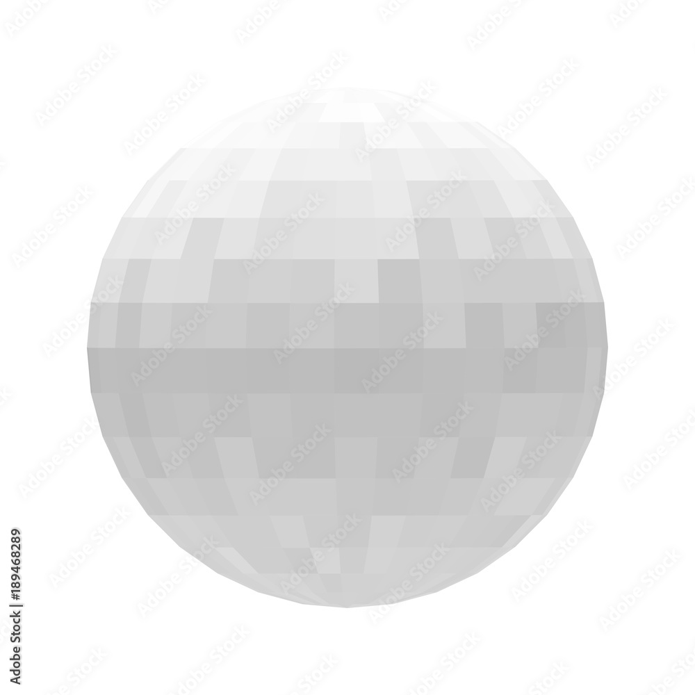 Disco ball icon isolated on white background. Vector grey mosaic sphere. Disco ball icon isolated on white background. Vector grey mosaic sphere.