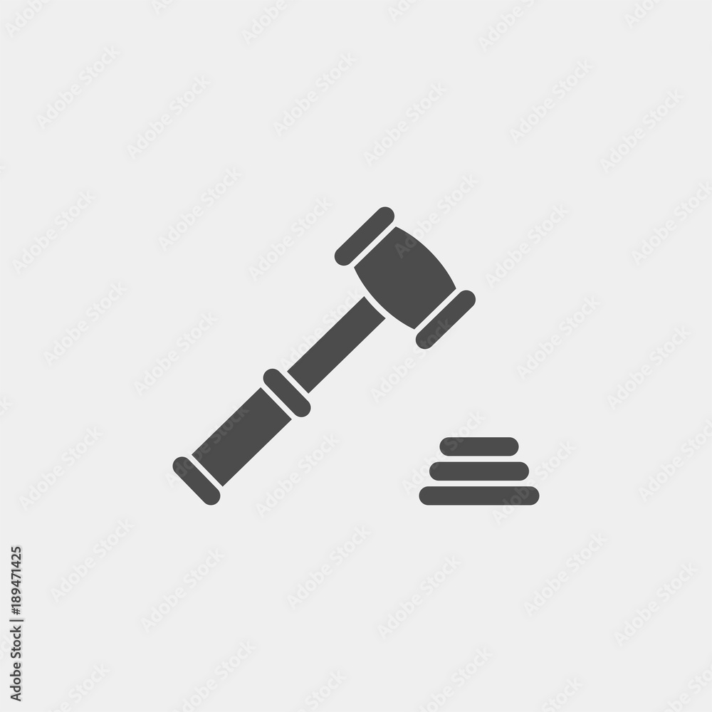 Judgment flat vector icon. Verdict flat vector icon Judgment flat vector icon. Verdict flat vector icon