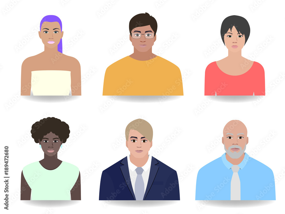Portraits office people, vector illustration Portraits office people, vector illustration