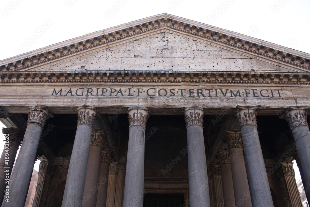the Pantheon - one of the most famous building in Rome, Italy.