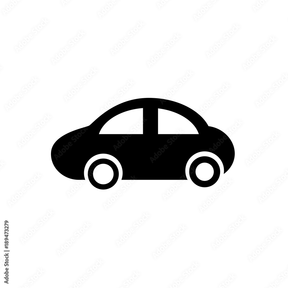 Fototapeta premium Car vector icon. Isolated simple front car logo illustration. Sign
