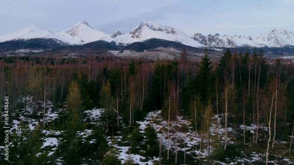 Aerial drone view of Tatra Mountains, Slovakia Aerial drone view of Tatra Mountains, Slovakia