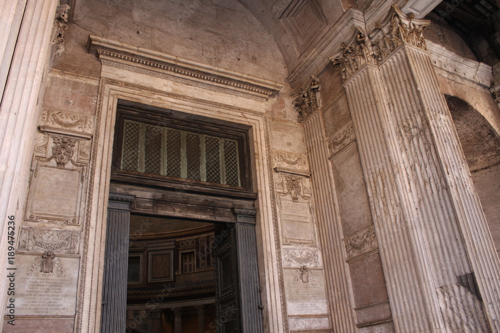 Inside the Pantheon - one of the most famous building in Rome, Italy.