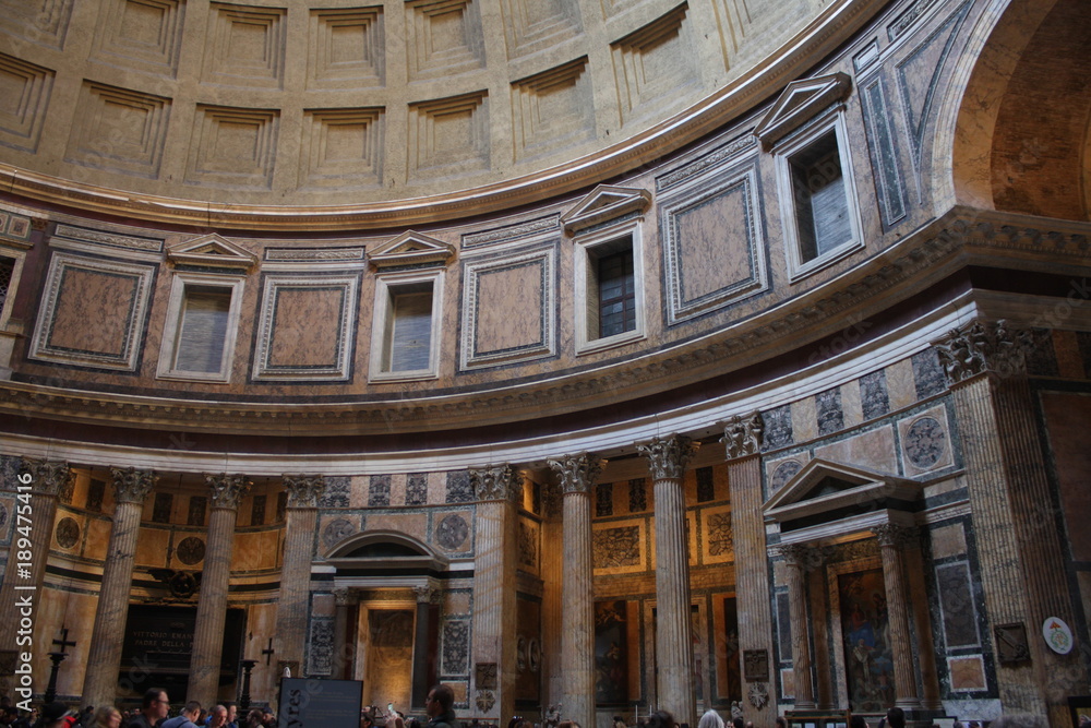 Inside the Pantheon - one of the most famous building in Rome, Italy.