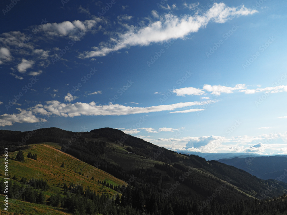 Fototapeta premium Carpatian mountains view from top