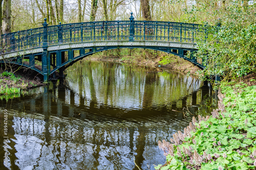 Bridge in Vondel park in Amsterdam, Holland