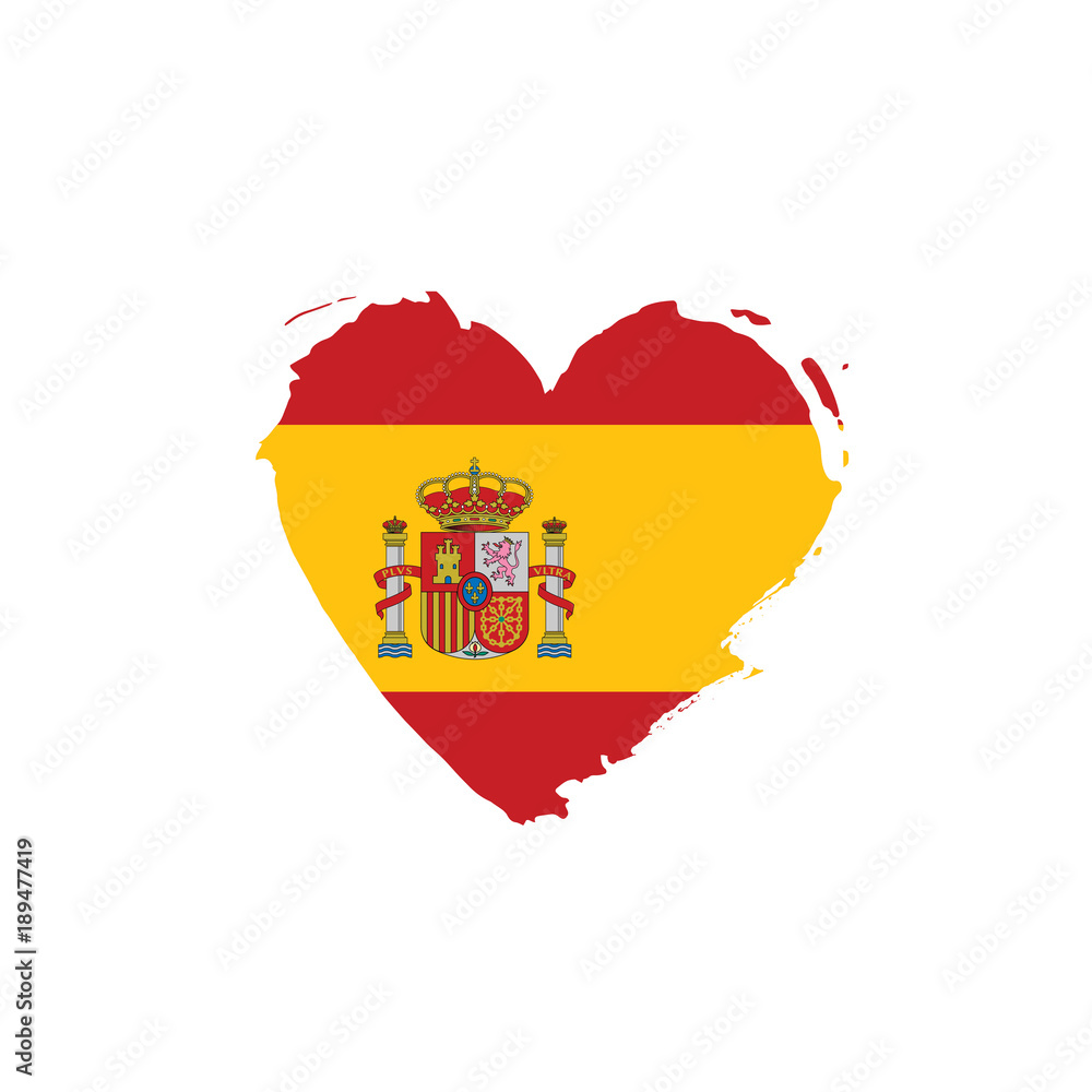 Obraz premium spain flag, vector illustration