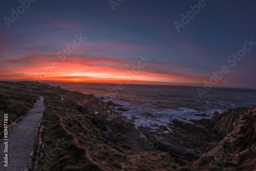 Tramonto sull'oceano, Ballyhillin, Irlanda