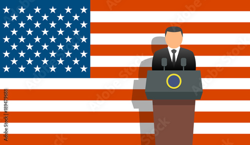 United states president and flag