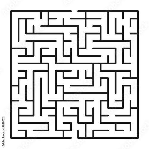 Abstract maze / labyrinth with entry and exit. Vector labyrinth 213.