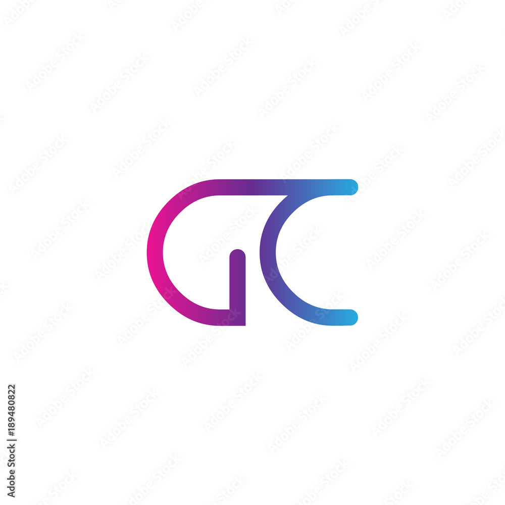 initial letter rounded logo modern, colorful gradient initial letter rounded logo modern, colorful gradient