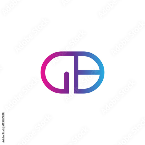 initial letter rounded logo modern, colorful gradient