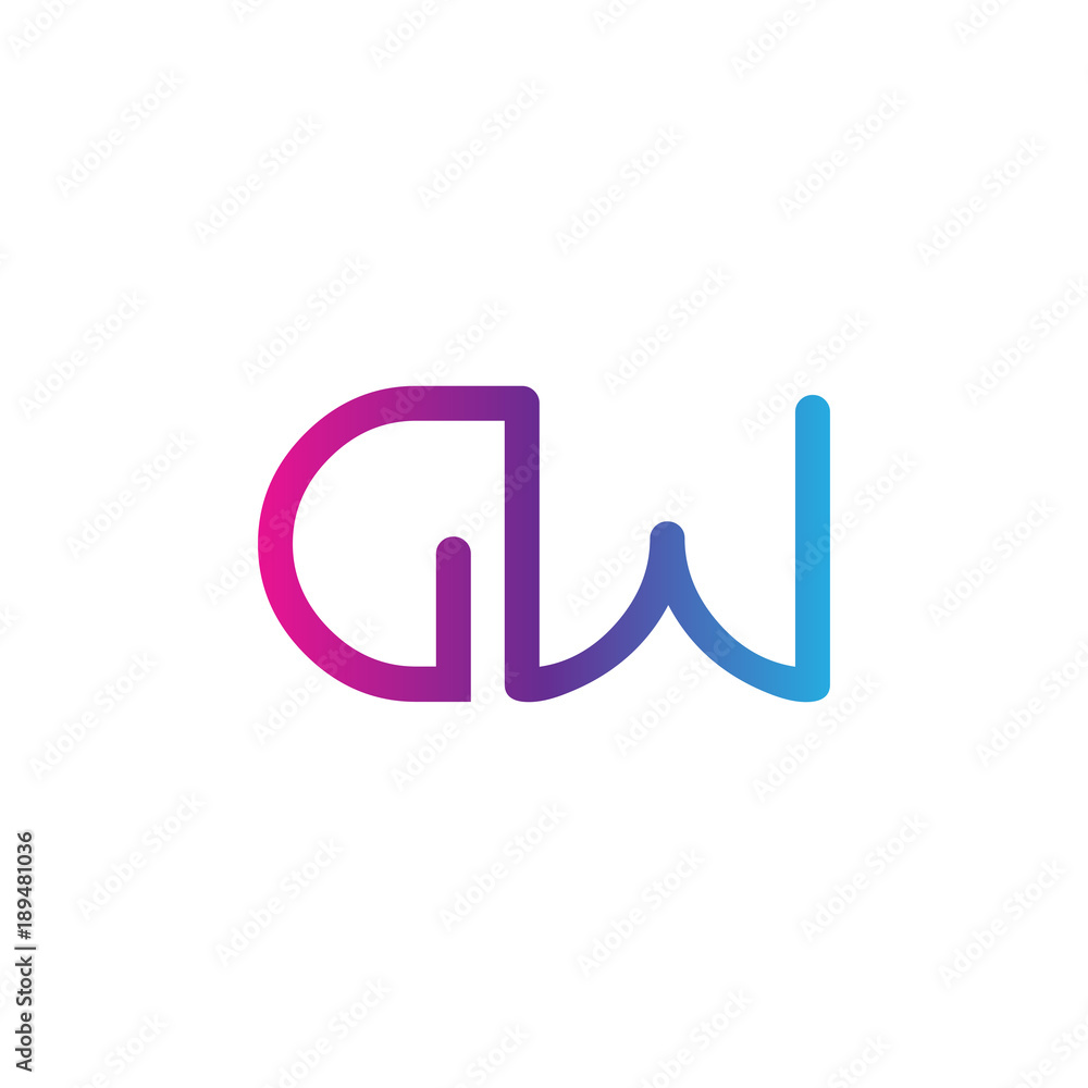 initial letter rounded logo modern, colorful gradient