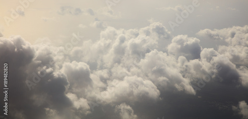 Canvas Print Storm clouds, colorful, heavy on blue sky background